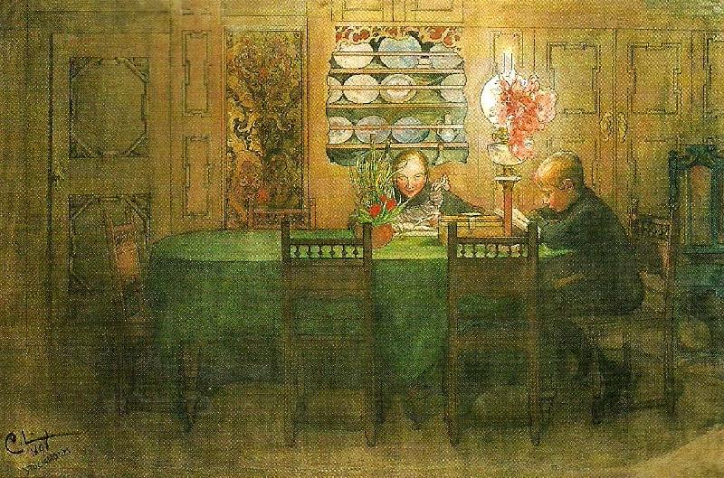 Carl Larsson laxlasning china oil painting image